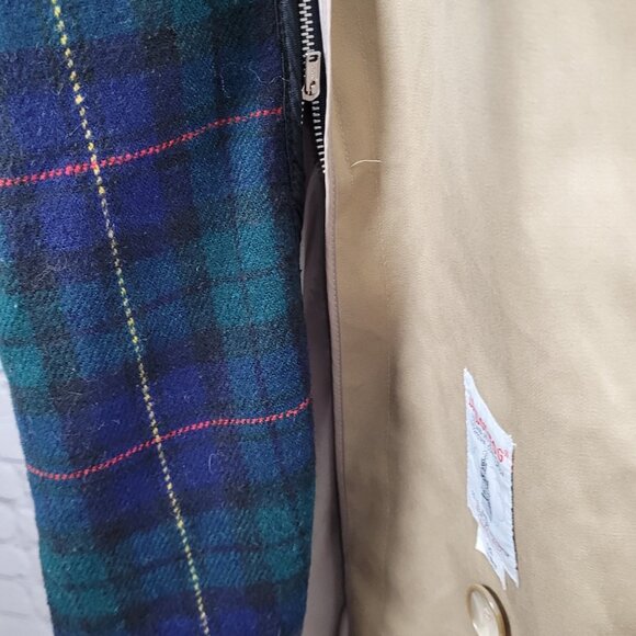 VTG London Fog Maincoats Tan Removable Liner Double Breast Trench Coat Size 14P - Picture 16 of 16